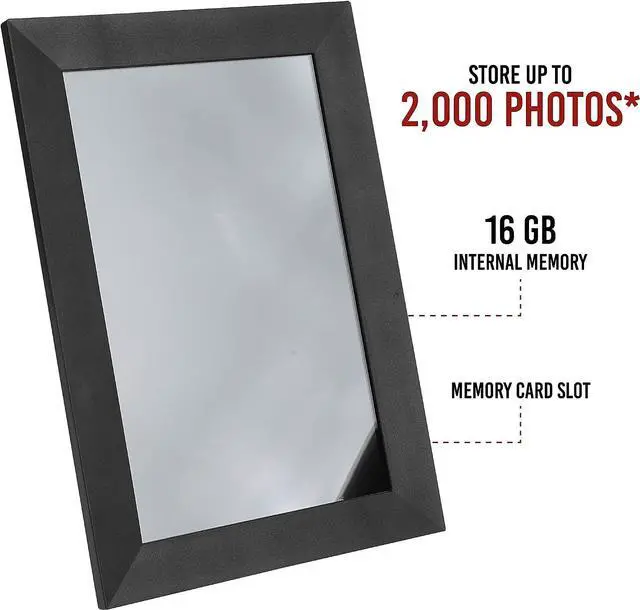 Alt view image 7 of 7 - VIVITAR 10 Inch WiFi Digital Picture Frame - Slim Design with LCD Touch Screen - Easy Setup for Photos or Video Sharing with The New Photo Alert - Memory Card Slot and 16GB Internal Memory