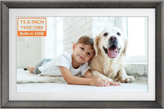 Main image of FRAMEO 15.6 Inch 32GB WiFi Digital Photo Frame 1920 * 1080 IPS FHD Touch Screen Smart Digital Picture Frame, Wall Mountable, Auto-Rotate, Share Moments Instantly via Frameo App from Anywhere