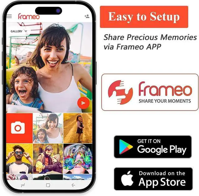 Alt view image 5 of 7 - FRAMEO 15.6 Inch 32GB WiFi Digital Photo Frame 1920 * 1080 IPS FHD Touch Screen Smart Digital Picture Frame, Wall Mountable, Auto-Rotate, Share Moments Instantly via Frameo App from Anywhere