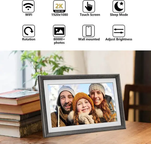 Alt view image 3 of 7 - FRAMEO 15.6 Inch 32GB WiFi Digital Photo Frame 1920 * 1080 IPS FHD Touch Screen Smart Digital Picture Frame, Wall Mountable, Auto-Rotate, Share Moments Instantly via Frameo App from Anywhere