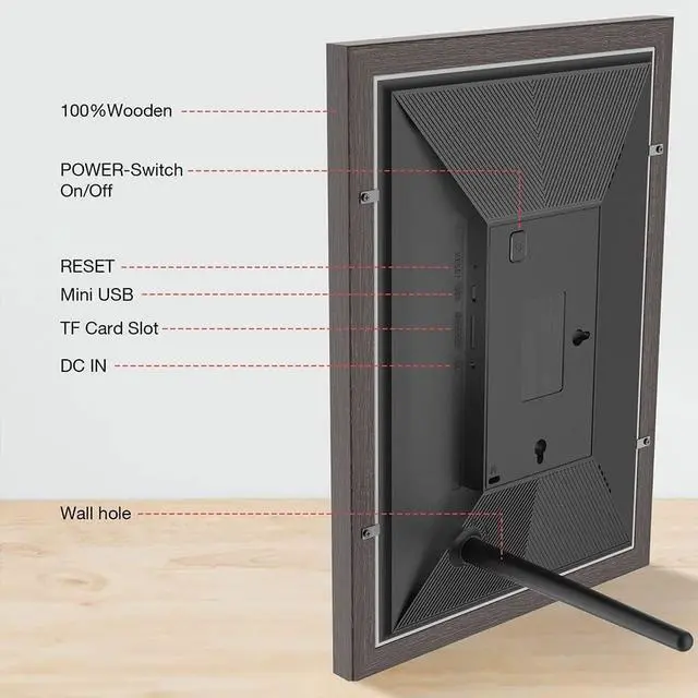 Alt view image 6 of 7 - FRAMEO 15.6 Inch 32GB WiFi Digital Photo Frame 1920 * 1080 IPS FHD Touch Screen Smart Digital Picture Frame, Wall Mountable, Auto-Rotate, Share Moments Instantly via Frameo App from Anywhere