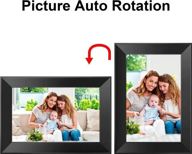 Alt view image 5 of 6 - Feelcare 10.1 Inch WiFi Digital Picture Frame, Send Photos or Videos Instantly from Anywhere Via APP, Touch Screen, 1920X1200 Full HD IPS Display, 5GHZ WiFi, Built-in 16GB Storage, Welcome to consult