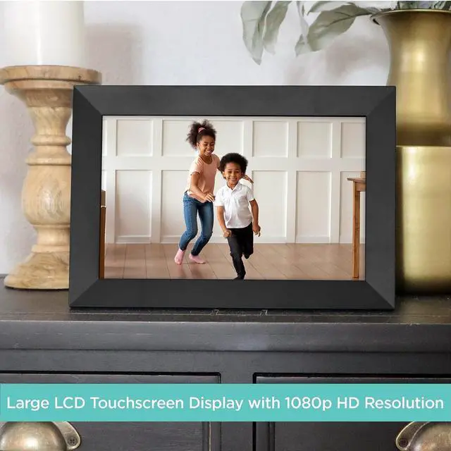 Alt view image 3 of 6 - iHome WiFi Digital Picture Frame Compatible with Frameo App, 16G Digital Photo Frame with Secure Image Sharing for Tabletop or Wall Mount  Black (IPF1016B), Welcome to consult