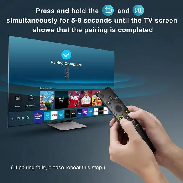 Alt view image 5 of 7 - Voice Remote Compatible for Samsung Smart TV QLED UHD Frame Curved Solar 4K 8K Q60 Q70 TU700D TU7000 8 Series 9 Series TU8000 AU8000 Voice Remote Control Replacement, Welcome to consult