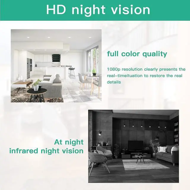 Alt view image 4 of 7 - Mini Spy Camera WiFi Hidden Camera Night Vision 4K HD Spy Cam for Home Security Easy to Set Wireless Indoor Smallest Camera with Motion Detection IP Camera Remote Viewing
