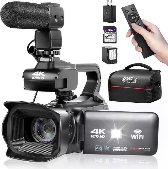 4Kカメラ　ビデオカメラ OIEXI UHD 4k Video Camera Camcorder with 18X Digital Zoom,64MP