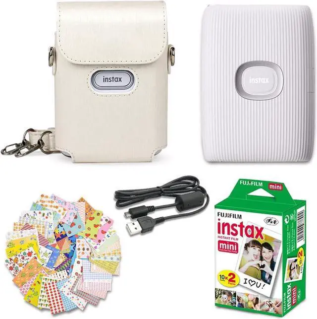 Instax Mini Link 2 Smartphone Printer Clay White + Fuji Film