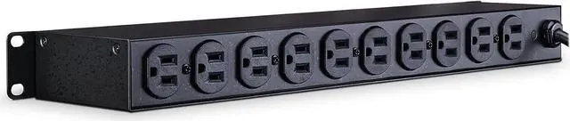 Alt view image 3 of 7 - CyberPower CPS1215RM Basic PDU, 100-125V/15A, 10 Outlets, 15ft Power Cord, 1U Rackmount