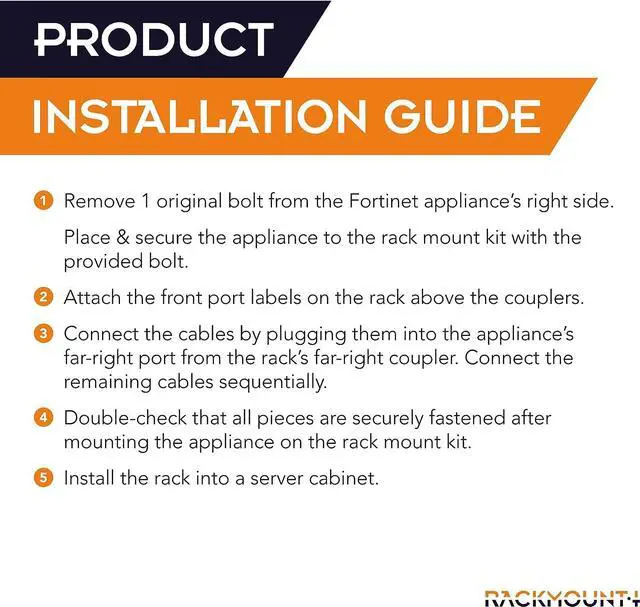 Alt view image 6 of 7 - R RACKMOUNT·IT | RM-FR-T14 | Rack Mounting Kit for FortiGate 40F, Welcome to consult