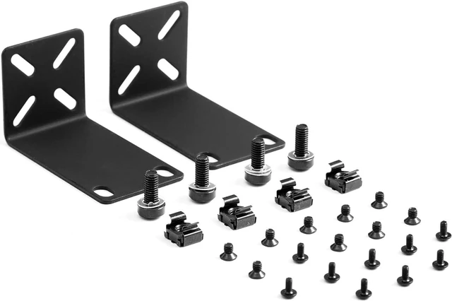 Main image of Rack Mount Kit for 12.6 inch Switches, Adjustable Rack Ears for Netgear, Cisco, D-Link, TRENDnet and Dell Products, Mount 12.6" Wide to 19" Equipment, Adjustable Hole Distance 14-30mm