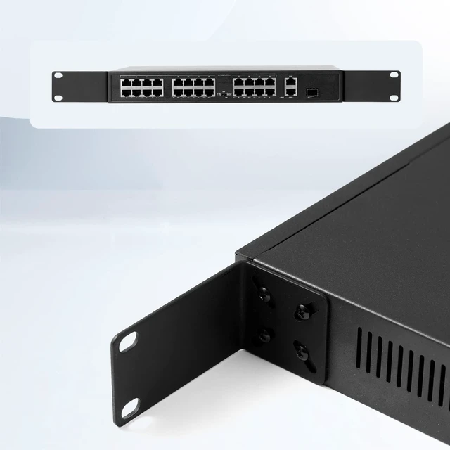 Alt view image 6 of 7 - Rack Mount Kit for 12.6 inch Switches, Adjustable Rack Ears for Netgear, Cisco, D-Link, TRENDnet and Dell Products, Mount 12.6" Wide to 19" Equipment, Adjustable Hole Distance 14-30mm