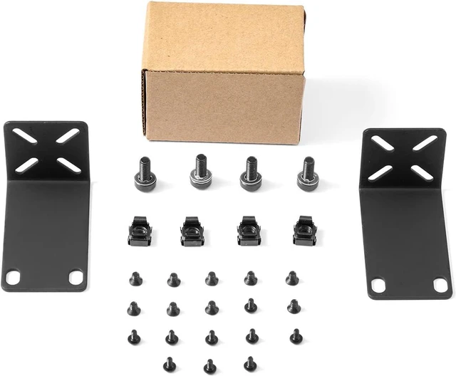 Alt view image 7 of 7 - Rack Mount Kit for 12.6 inch Switches, Adjustable Rack Ears for Netgear, Cisco, D-Link, TRENDnet and Dell Products, Mount 12.6" Wide to 19" Equipment, Adjustable Hole Distance 14-30mm