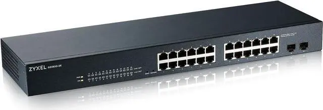 Main image of ZYXEL 24-Port Gigabit Ethernet Smart Switch (GS1900-24) - Managed, Rackmount, Limited Lifetime Protection, Welcome to consult