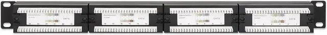 Alt view image 5 of 7 - Manhattan 24-Port Network Patch Panel Cat-6  1U UL Listed - Rackmount Wall Mount  Cable Management Bar  Rack Mount Hardware - Installer Grade 3µ Gold Plated Contacts - Lifetime Mfg Warranty 720786