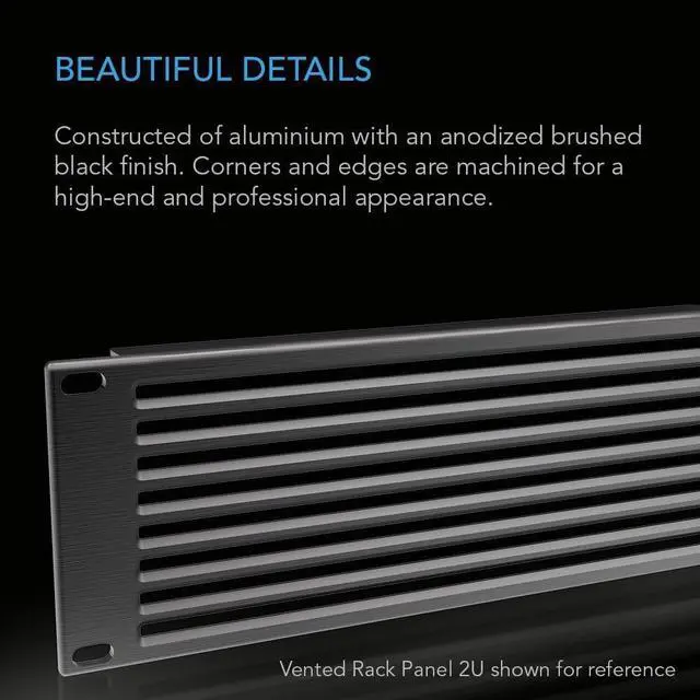 Alt view image 3 of 5 - AC Infinity Rack Panel Accessory Vent 2U Space for 19" Rackmount, Premium Aluminum Build and Anodized Finish, Welcome to consult