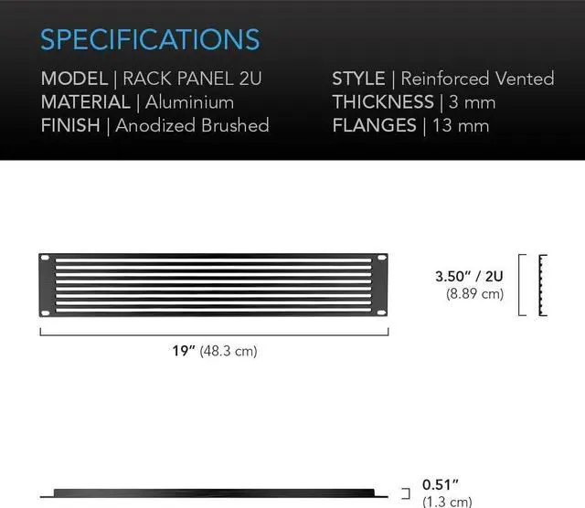 Alt view image 5 of 5 - AC Infinity Rack Panel Accessory Vent 2U Space for 19" Rackmount, Premium Aluminum Build and Anodized Finish, Welcome to consult
