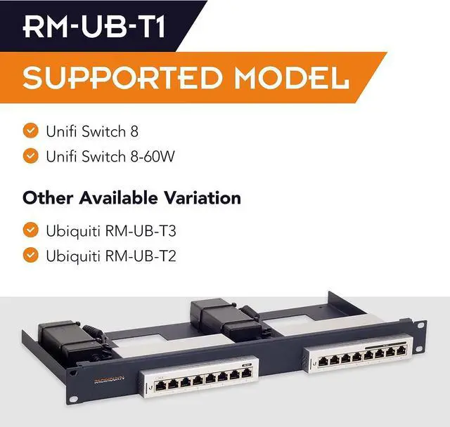 Alt view image 5 of 7 - R RACKMOUNT·IT | RM-UB-T1 | Rack Mounting Kit for Ubiquiti UniFi Switch 8 & 8-60W, Welcome to consult