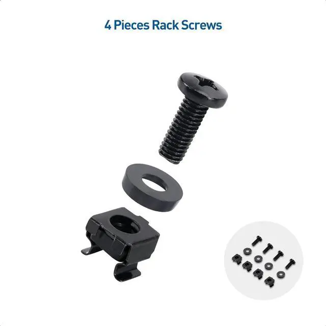 Alt view image 6 of 7 - Cable Matters 1U Server Rack Shelf for 19" Rack & Cabinet, 10" Depth with 55lbs Weight Capacity (Rack Mount Shelf) in Black