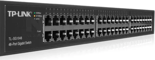 Alt view image 4 of 6 - TP-Link 48-Port Unmanaged Gigabit Ethernet Switch, Steel Case, 19-inch Rack-Mount(TL-SG1048)