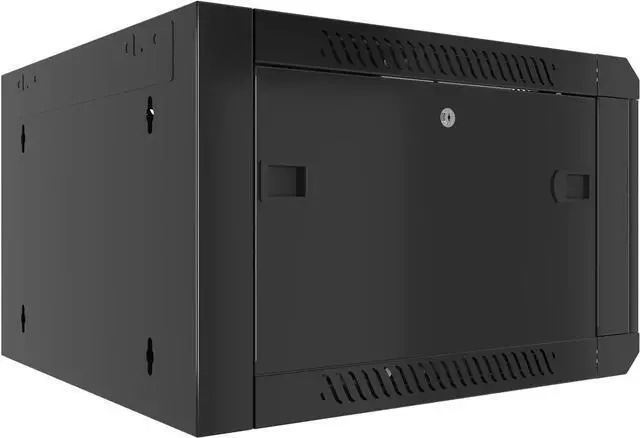Alt view image 7 of 7 - Wall Mount Server Rack Cabinet Locking Computer Cabinet Network Enclosure for Electronics Security Audio Video AV Equipment Data Rack 24-Inch Depth Server Cabinet (9U)