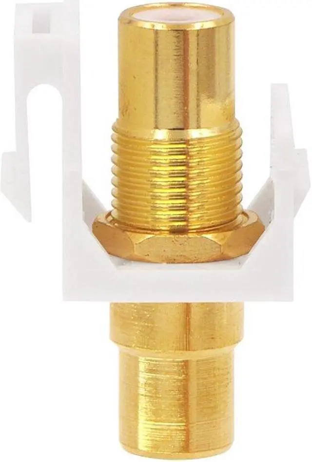 Alt view image 3 of 5 - VCE 5-Pack RCA Keystone Jack Insert Gold Plated RCA Wall Jack Female for Wall Plate, White, Welcome to consult
