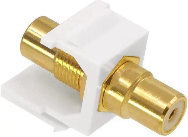 Alt view image 2 of 5 - VCE 5-Pack RCA Keystone Jack Insert Gold Plated RCA Wall Jack Female for Wall Plate, White, Welcome to consult