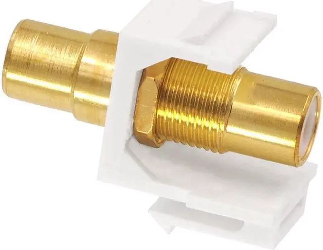 Alt view image 4 of 5 - VCE 5-Pack RCA Keystone Jack Insert Gold Plated RCA Wall Jack Female for Wall Plate, White, Welcome to consult