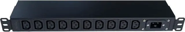 Main image of WTH-CS/PDU-C13-E (US121052E) Heavy Duty Metal 1U Rack Mount PDU, Inlet C20 20A 120/240V Open end (Without Extension Cord), Outlet C13 x10 Ports