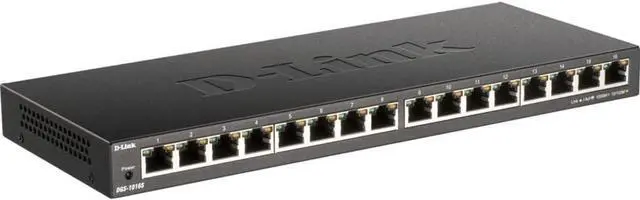 Alt view image 7 of 7 - D-Link Ethernet Switch, 16 Port Gigabit Slim Switch Plug and Play, Unmanaged, Metal Housing, Quiet Fanless Design, IEEE 802.3az EEE, 5-Year Limited Warranty (DGS-1016S) Black, Welcome to consult