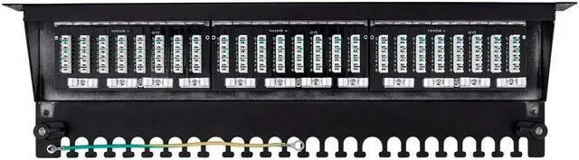 Alt view image 6 of 6 - Cat6A 1U Patch Panel - 19in, Shielded, 24 RJ45 Ports Dual IDC, Use with 22-26AWG - Entegrade Series