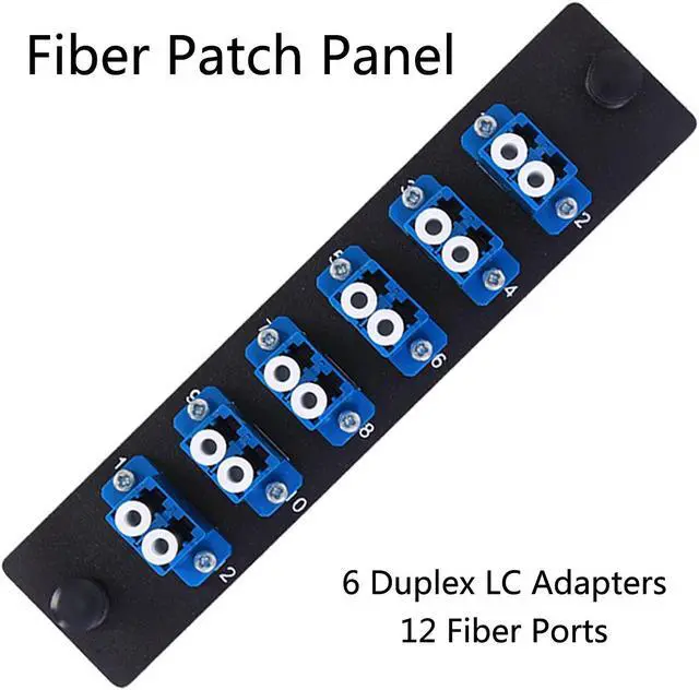 Alt view image 2 of 7 - VFLTOOL 6 Duplex LC Adapters LGX Footprint Fiber Patch Panel Loaded 12 Fiber Ports Couplers Enclosure - LC UPC Blue Compatible with SingleMode Multimode|1.25G/10GB OS1-2/OM1-3, Welcome to consult