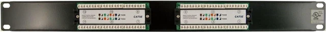Main image of Vertical Cable Cat5e 12 Port 19" Horizontal Rackmount 1U Patch Panel