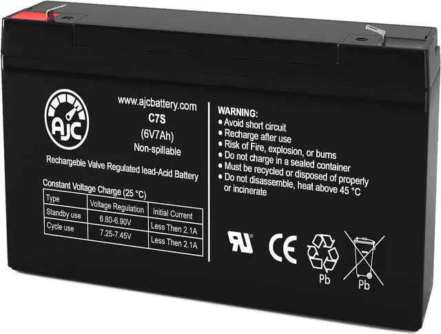 Main image of AJC Battery Compatible with Leoch LP6-7.0L 6V 7Ah Sealed Lead Acid Battery