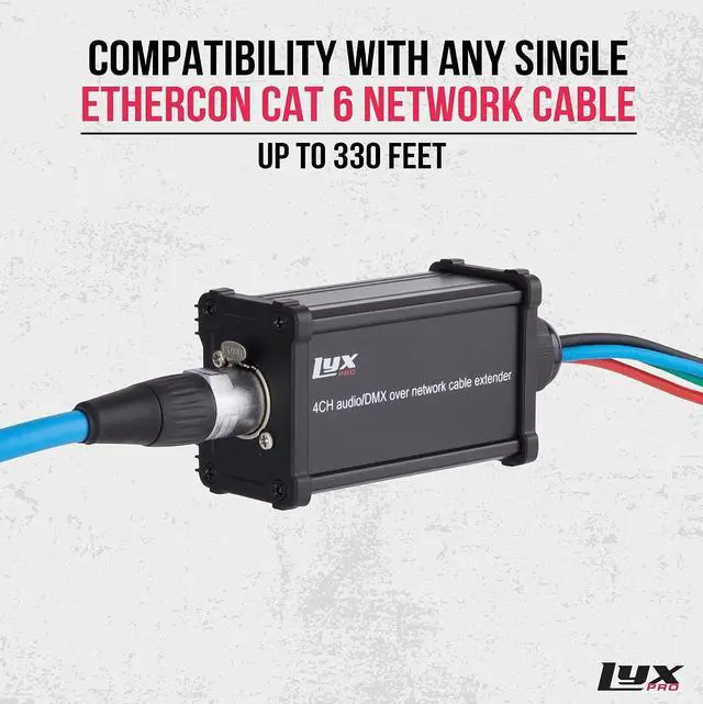 Alt view image 5 of 7 - 4 Channel 3 Pin Multi Network XLR Cable Breakout for Stage Sound Lighting and Recording Studio Male and Female to RJ45 Ethercon, Great for Sound Monitoring, Light Setup