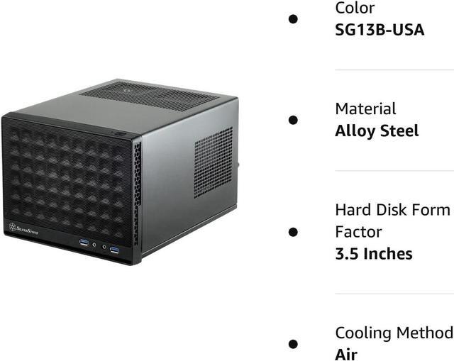 Alt view image 7 of 7 - SilverStone Technology Ultra Compact Mini-ITX Computer Case with Mesh Front Panel Black (SST-SG13B-USA), Welcome to consult