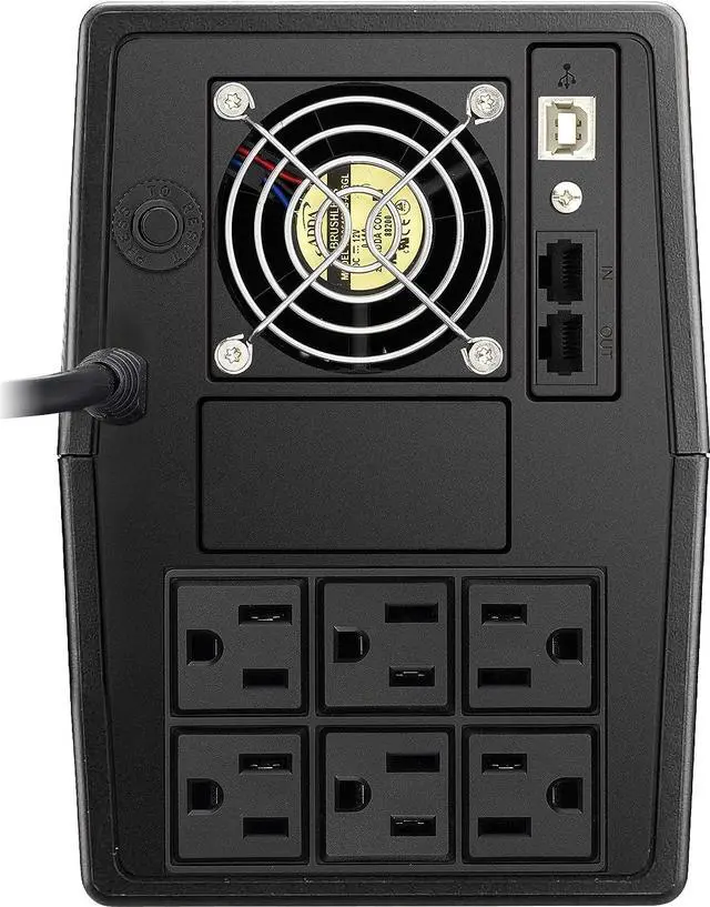 Alt view image 3 of 7 - OPTI-UPS TS2000E Plus 2000VA 1200W Line Interactive UPS Battery Backup with AVR Surge Protection - 6 Outlets (Black) - Uninterruptible Power Supply (Requires 20-AMP NEMA 5-20 Wall Outlet)