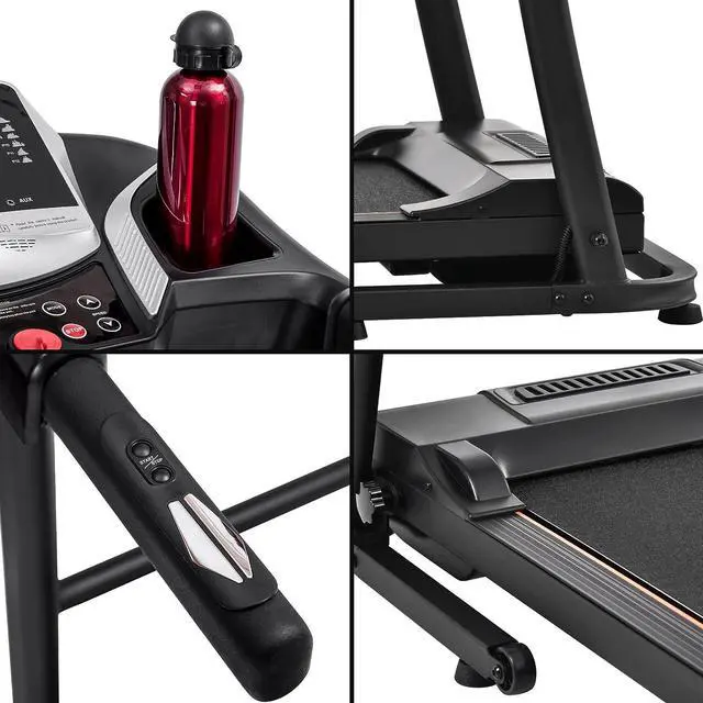 Alt view image 5 of 7 - Merax Electric Folding Treadmill  Easy Assembly Fitness Motorized Running Jogging Machine with Speakers for Home Use, 12 Preset Programs
