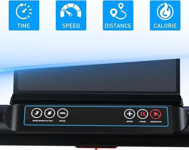 Alt view image 5 of 6 - CITYSPORTS Folding Treadmill, Compact Foldable Treadmill, Electric Treadmill 1400W Motorized Running, Folding Treadmill Under Desk Electric Treadmill