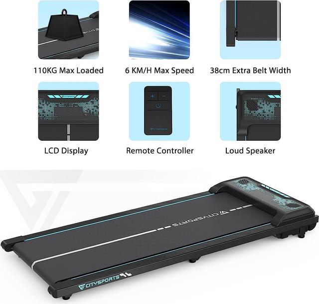 Alt view image 5 of 6 - CITYSPORTS Treadmill Under Desk, Walking Pad Treadmill, Treadmill Ultra Slim & Portable for Home