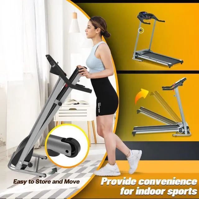 Alt view image 5 of 7 - FYC Folding Treadmill for Small Apartment, Electric Running Machine for Home Gym, Fitness Workout Walking Easily Install, Space Save
