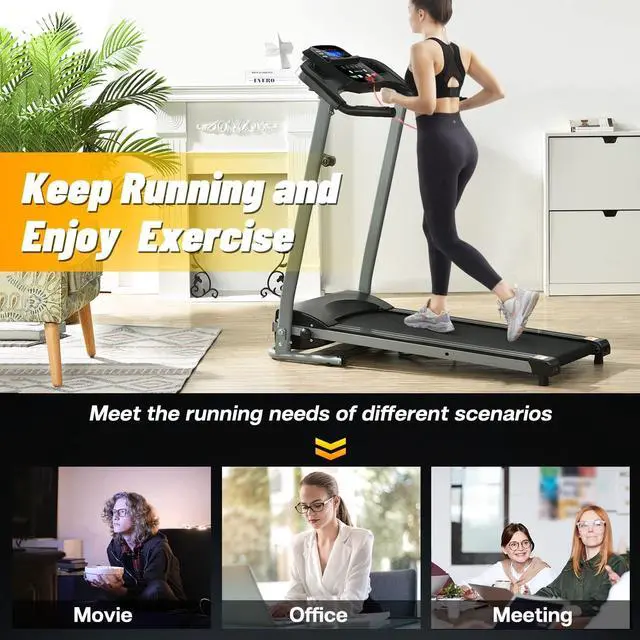 Alt view image 4 of 7 - FYC Folding Treadmill for Small Apartment, Electric Running Machine for Home Gym, Fitness Workout Walking Easily Install, Space Save