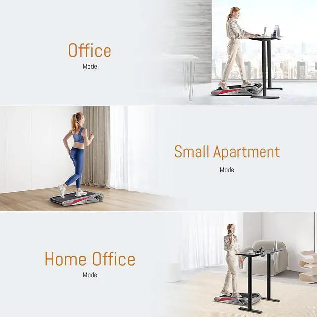 Alt view image 2 of 7 - Egofit Walker Pro/Plus Smallest Under Desk Treadmill Walking Pad, Small & Compact Walking Treadmill with Incline to Fit Desk Perfectly and Home & Office with APP & Remote Control