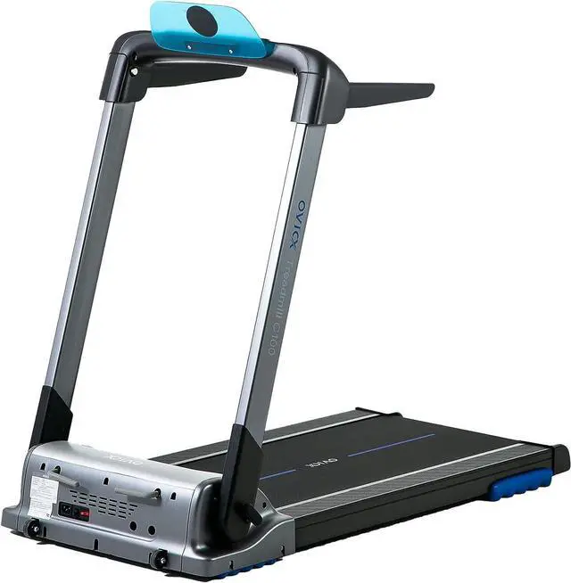 Alt view image 3 of 7 - OVICX Portable Foldable Compact Home Workout Equipment Treadmill w/Shock Absorption, Bluetooth Connectivity, Fitness App Membership, & Pulse Sensors