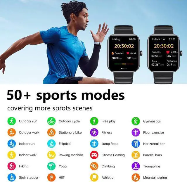 Alt view image 6 of 7 - Smart Watch Blood Glucose, Smartwatch for Men Women Fitness Activity Tracker IP67 Waterproof, Heart Rate Sleep Monitor, Pedometer, Blood Sugar Oxygen Tracking Smart Watches for Android iOS, 2023
