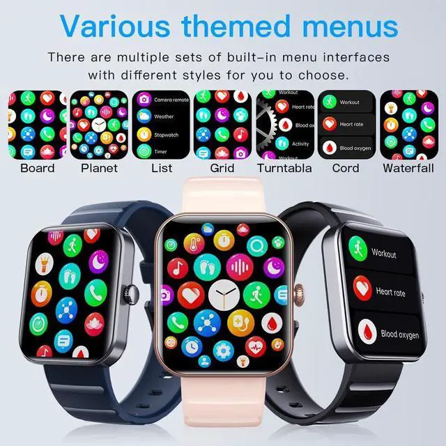Alt view image 7 of 7 - Smart Watch Blood Glucose, Smartwatch for Men Women Fitness Activity Tracker IP67 Waterproof, Heart Rate Sleep Monitor, Pedometer, Blood Sugar Oxygen Tracking Smart Watches for Android iOS, 2023