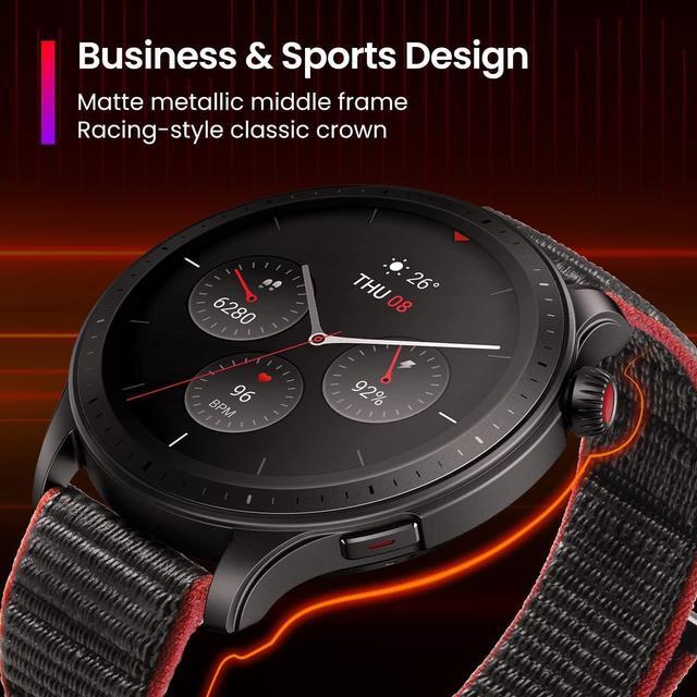 Amazfit GTR 4 Smart Watch for Men Android iPhone, Dual-Band GPS, Alexa  Built-in, Bluetooth Calls, 150+ Sports Modes, 14-Day Battery Life, Heart  Rate Blood Oxygen Monitor, 1.43AMOLED Display, Grey 