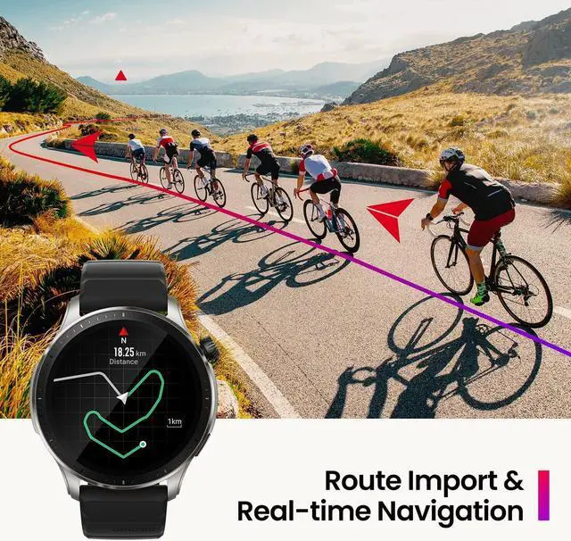 Alt view image 4 of 7 - Amazfit GTR 4 Smart Watch for Men Android iPhone, Dual-Band GPS, Alexa Built-in, Bluetooth Calls, 150+ Sports Modes, 14-Day Battery Life, Heart Rate Blood Oxygen Monitor, 1.43AMOLED Display, Grey