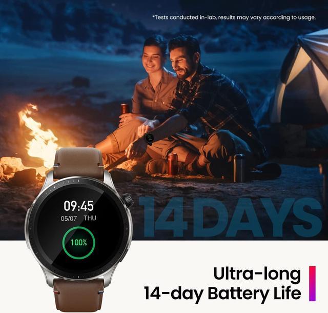 Alt view image 6 of 7 - Amazfit GTR 4 Smart Watch for Men Android iPhone, Dual-Band GPS, Alexa Built-in, Bluetooth Calls, 150+ Sports Modes, 14-Day Battery Life, Heart Rate Blood Oxygen Monitor, 1.43AMOLED Display, Grey