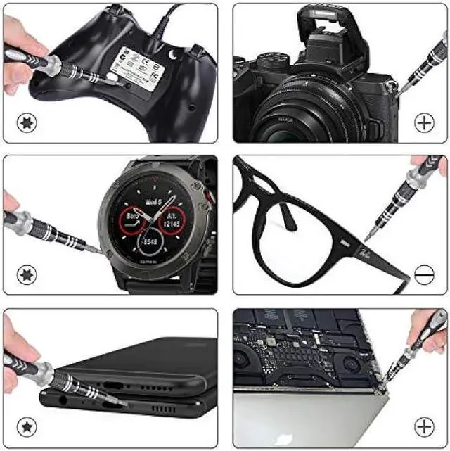 Alt view image 4 of 6 - Precision Screwdriver Set, SHOWPIN 122 in 1 Computer Screwdriver Kit, Laptop Screwdriver Sets with 101 Magnetic Drill Bits, Electronics Tool Kit Compatible for Computer, Tablet, PC, iPhone, PS4 Repair