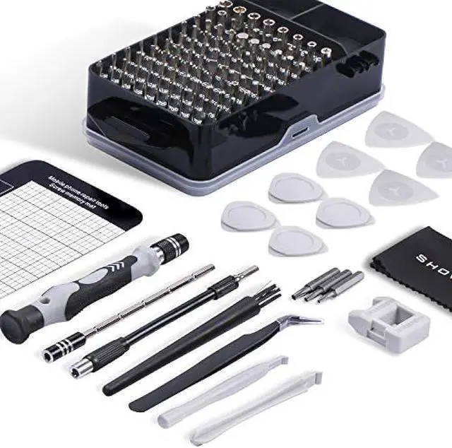 Alt view image 6 of 6 - Precision Screwdriver Set, SHOWPIN 122 in 1 Computer Screwdriver Kit, Laptop Screwdriver Sets with 101 Magnetic Drill Bits, Electronics Tool Kit Compatible for Computer, Tablet, PC, iPhone, PS4 Repair